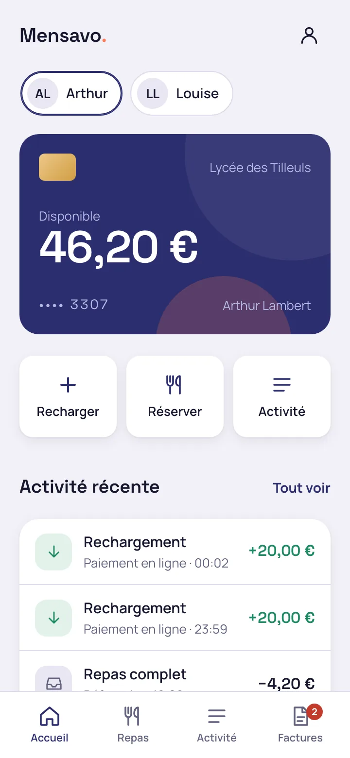 Solde d'un deuxième enfant sur le portail